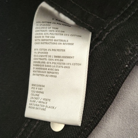 L'AGENCE Celine black denim jacket with sequins size XS - Picture 10 of 12